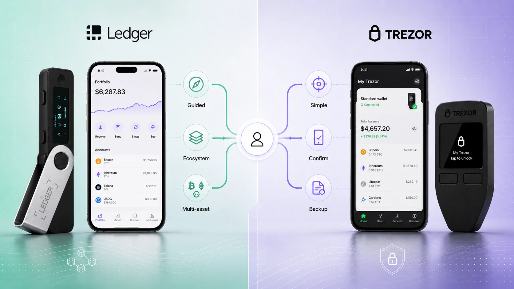 Beginner decision flow for choosing Ledger or Trezor