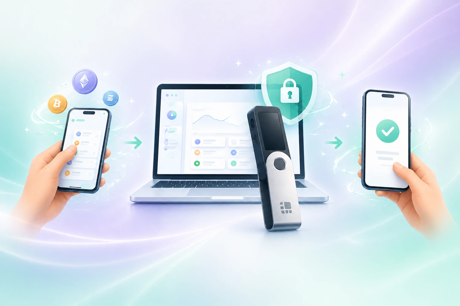 Ledger hardware wallet detailed visual