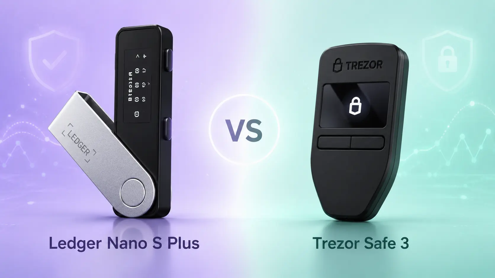 Ledger Nano S Plus vs Trezor Safe 3 budget hardware wallet comparison
