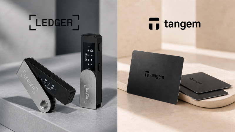 Tangem vs Ledger hardware wallet comparison