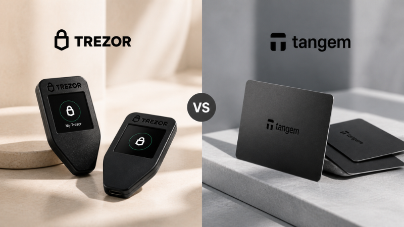 Tangem vs Trezor hardware wallet comparison